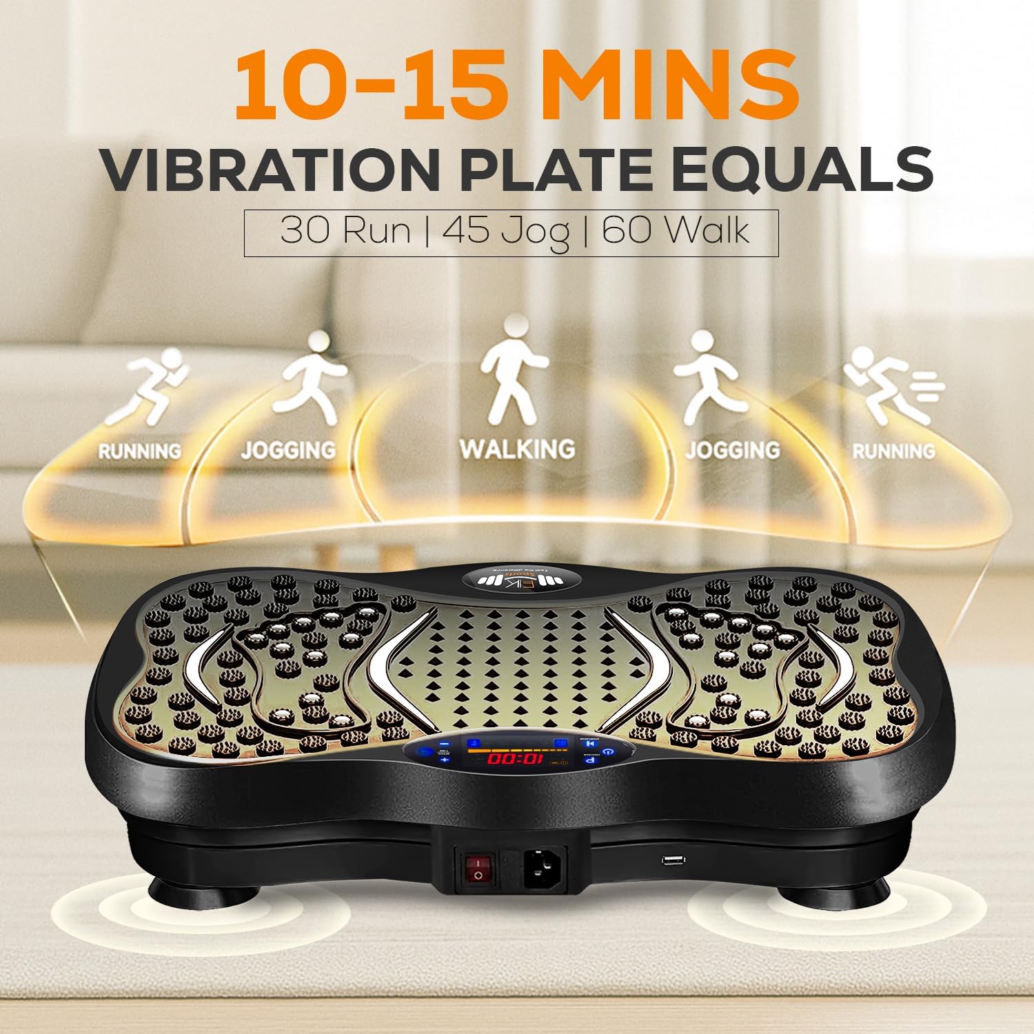 Vibration Plate Exercise Machine Fat Burn Fitness Platform 99 Levels