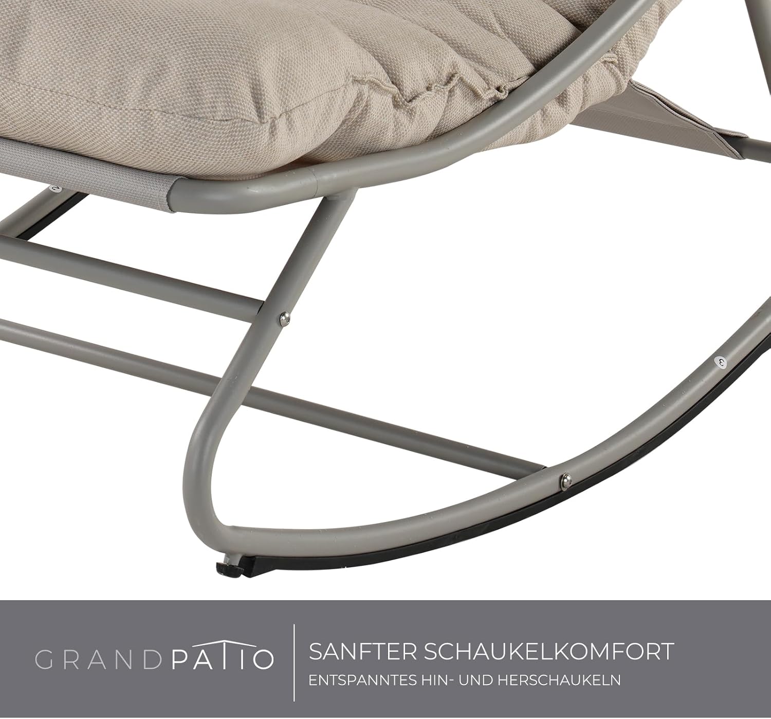 Garden Rocking Chair with Side Table Cushion Lounge Seat
