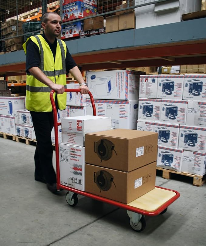 250KG Heavy Duty Platform Truck Trolley Wooden Deck Warehouse Cart
