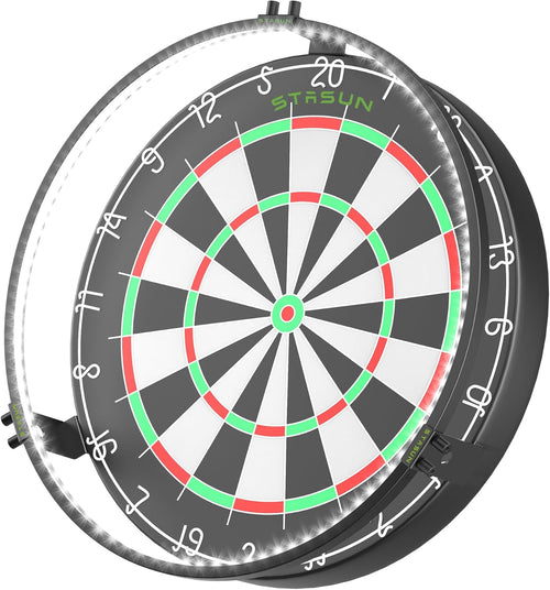 360 Dart Board LED Light Dimmable Magnetic Shadow Free Ring