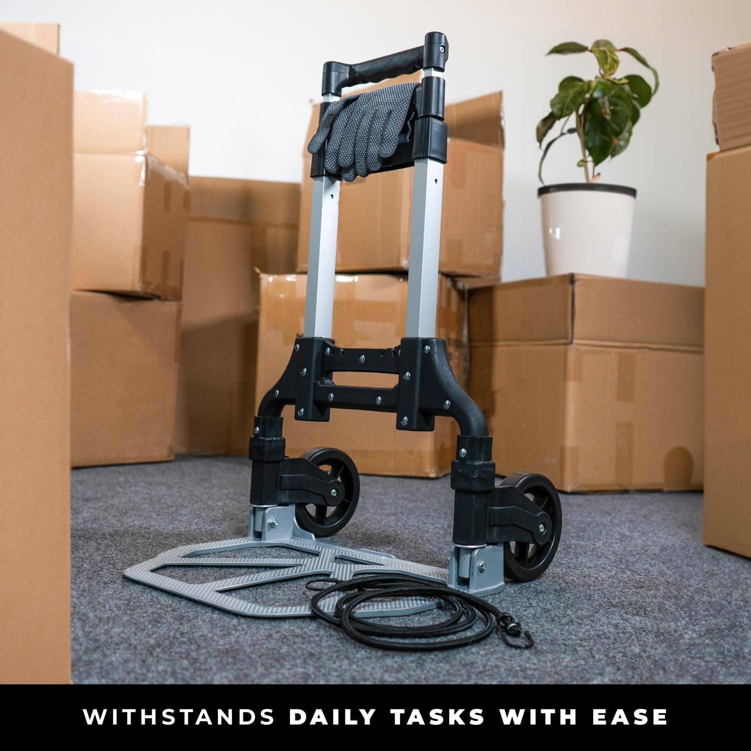 Heavy Duty Folding Hand Truck Trolley 80KG Aluminium