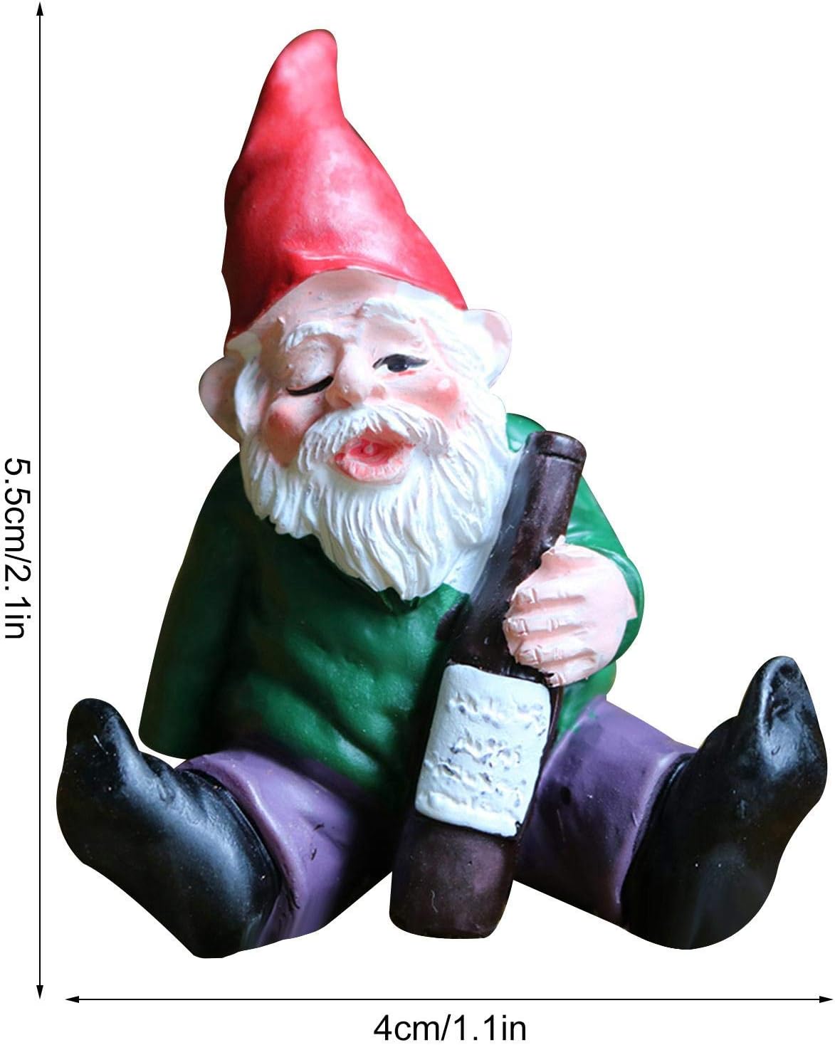 Funny Garden Gnome Ornament Resin Hand Painted Outdoor Lawn Patio Decor