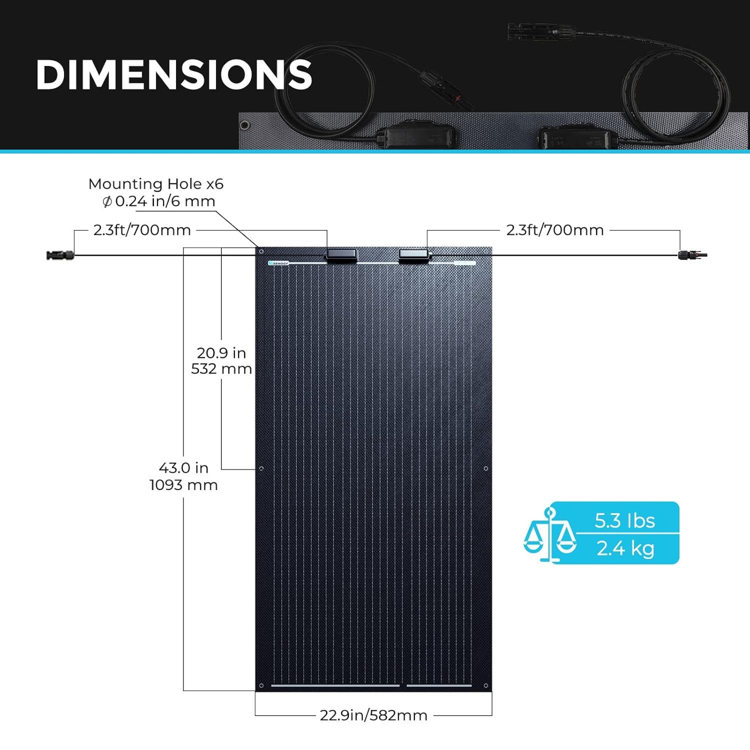 200W Flexible Solar Panel 2 Pack 12V RV Marine Van Off Grid