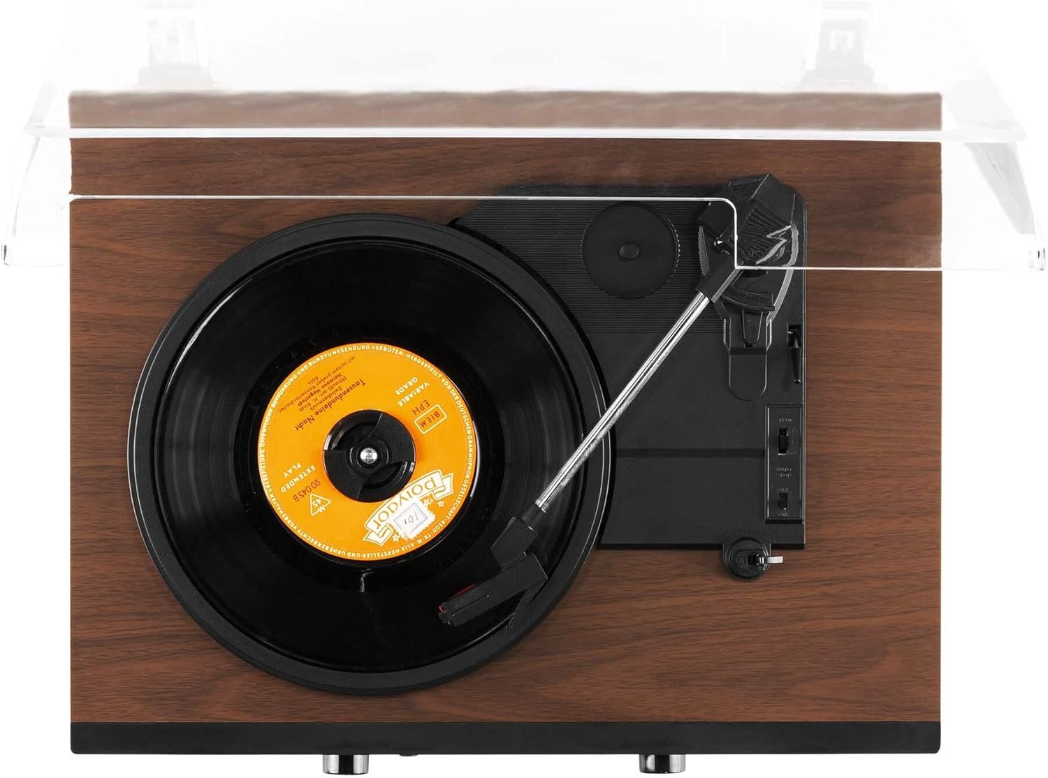 Retro Bluetooth Record Player DAB Radio USB Recording Brown
