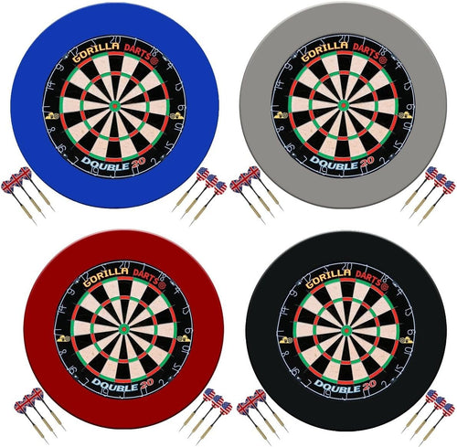 18in Dartboard Set Sisal Board Surround 6 Darts Staple Free