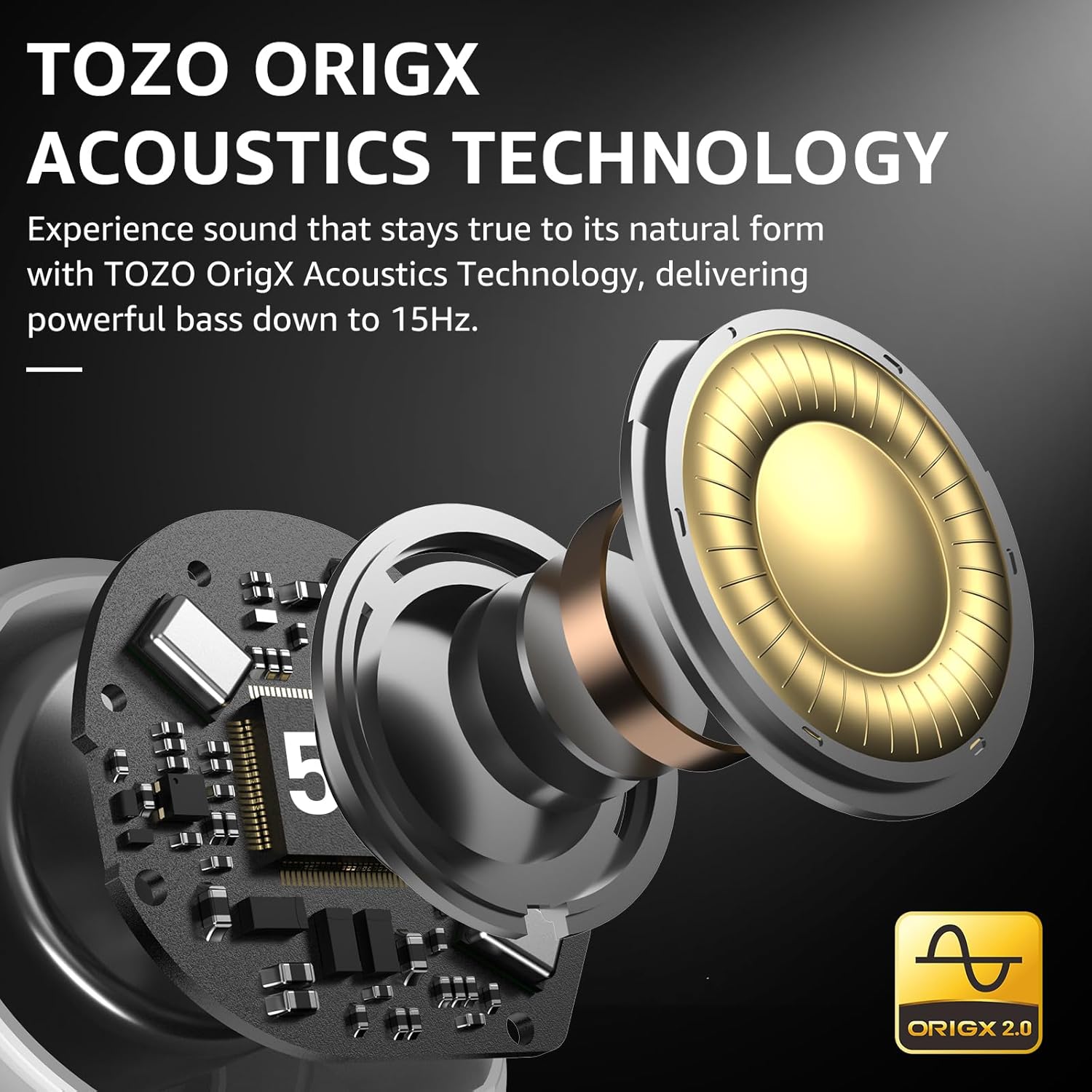 Wireless ANC Earbuds 45dB Noise Cancelling Bluetooth 60 Hour