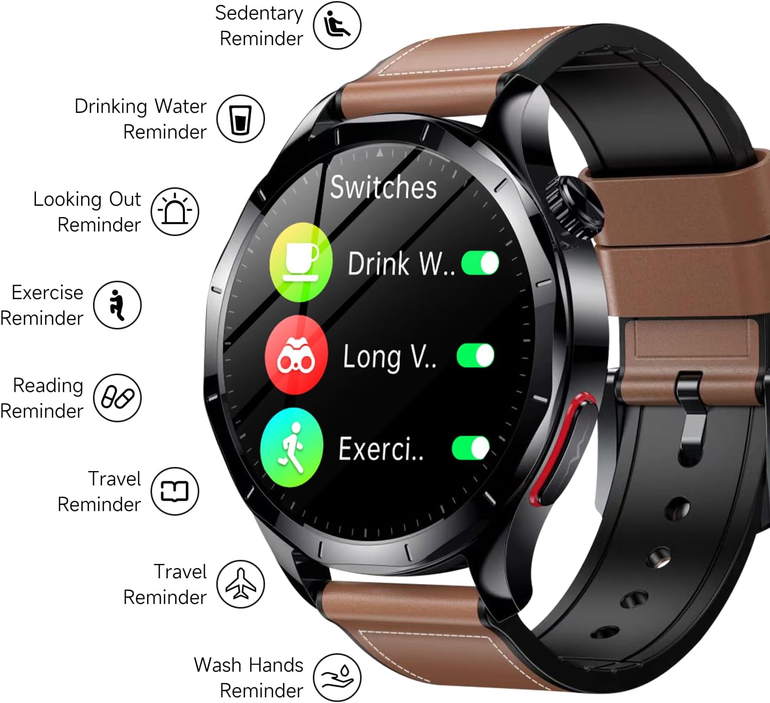 ECG Health Smart Watch BP HRV BMI 120 Sports