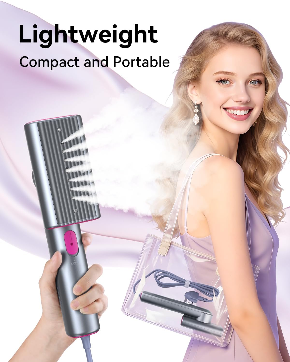Travel Clothes Steamer 1200W Fast Heat Portable 20 Min Steam