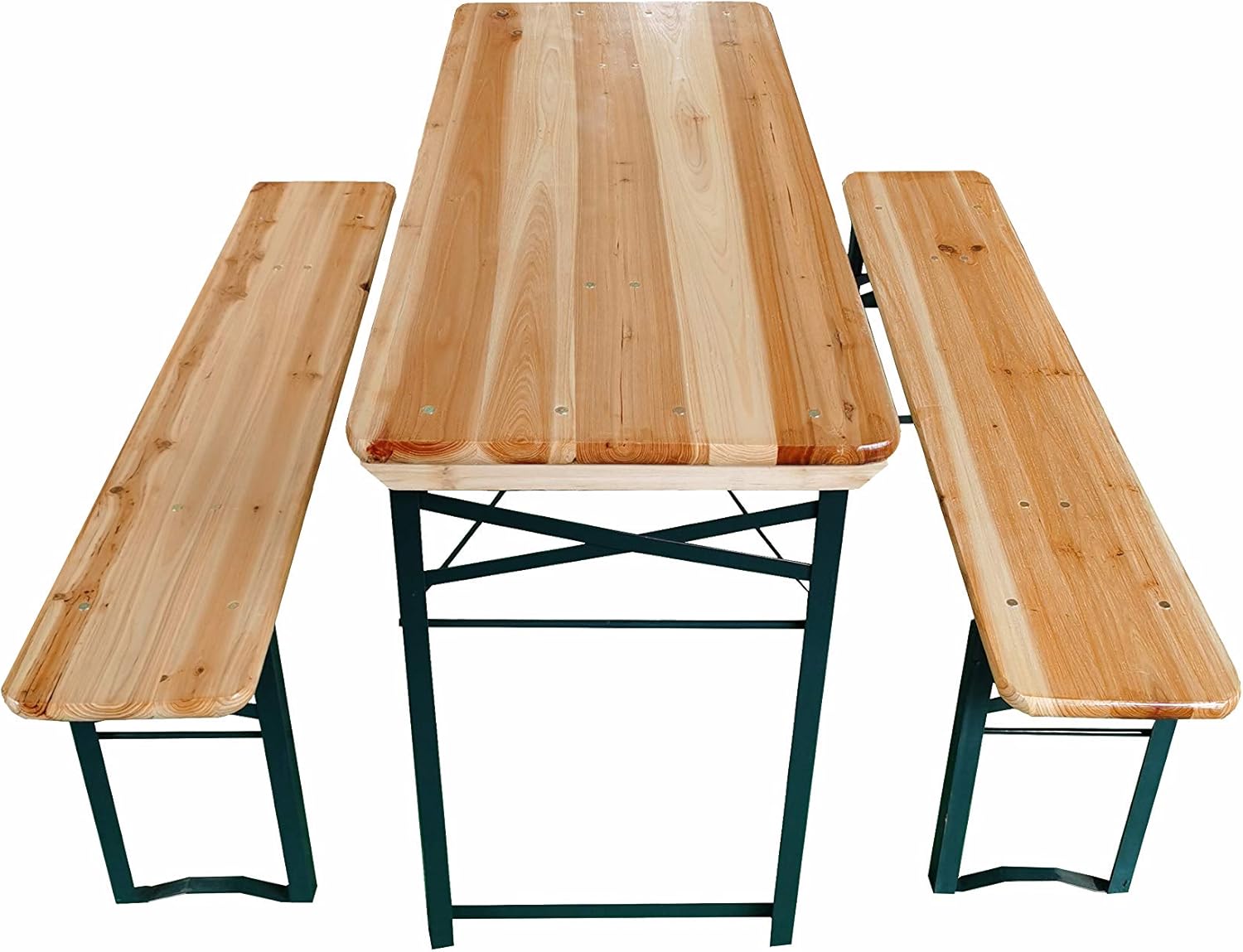 Folding Picnic Table and Bench Set Wooden Beer Table