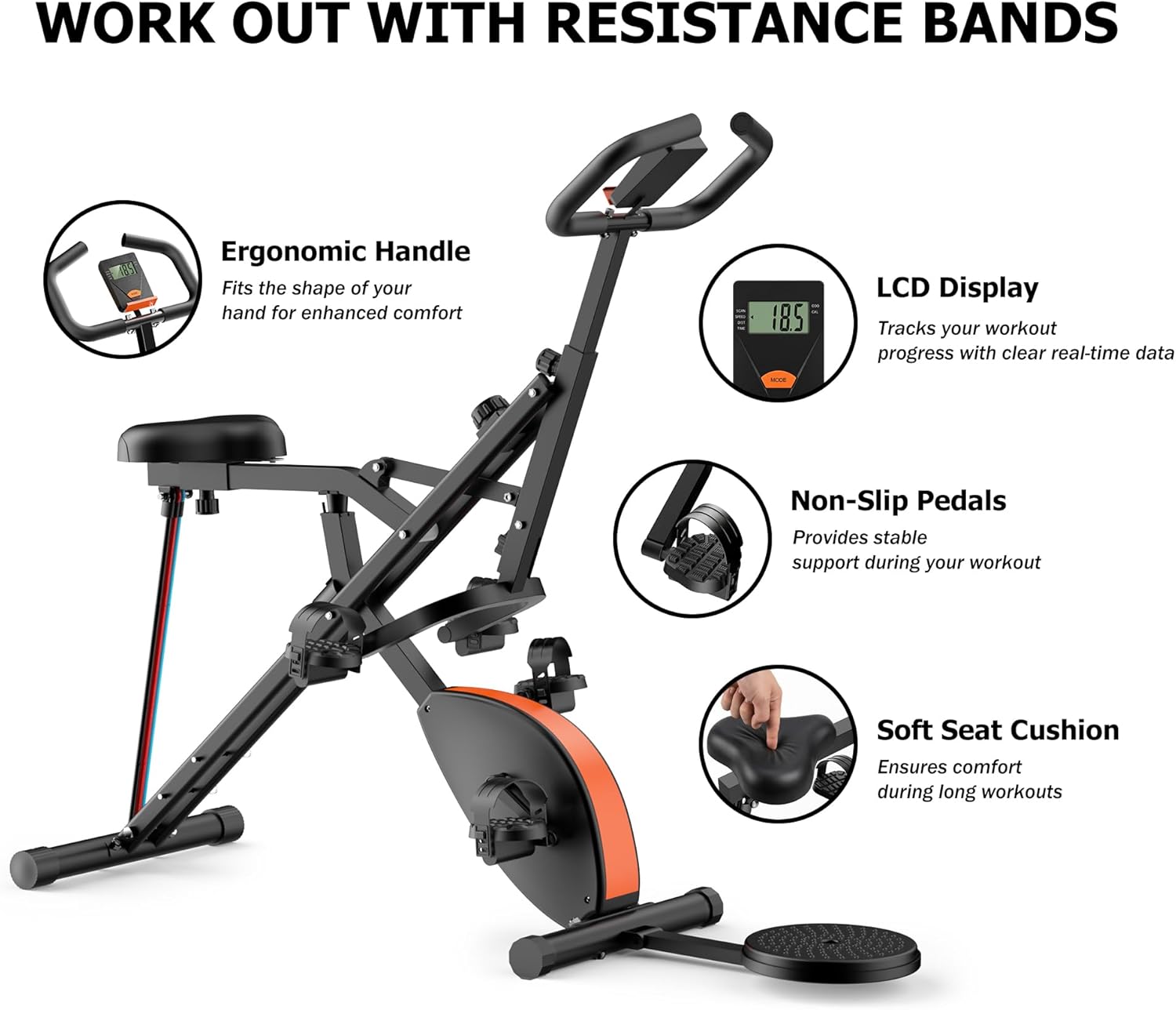 2 in 1 Squat Row Trainer Home Gym Machine Glutes Legs Core Workout