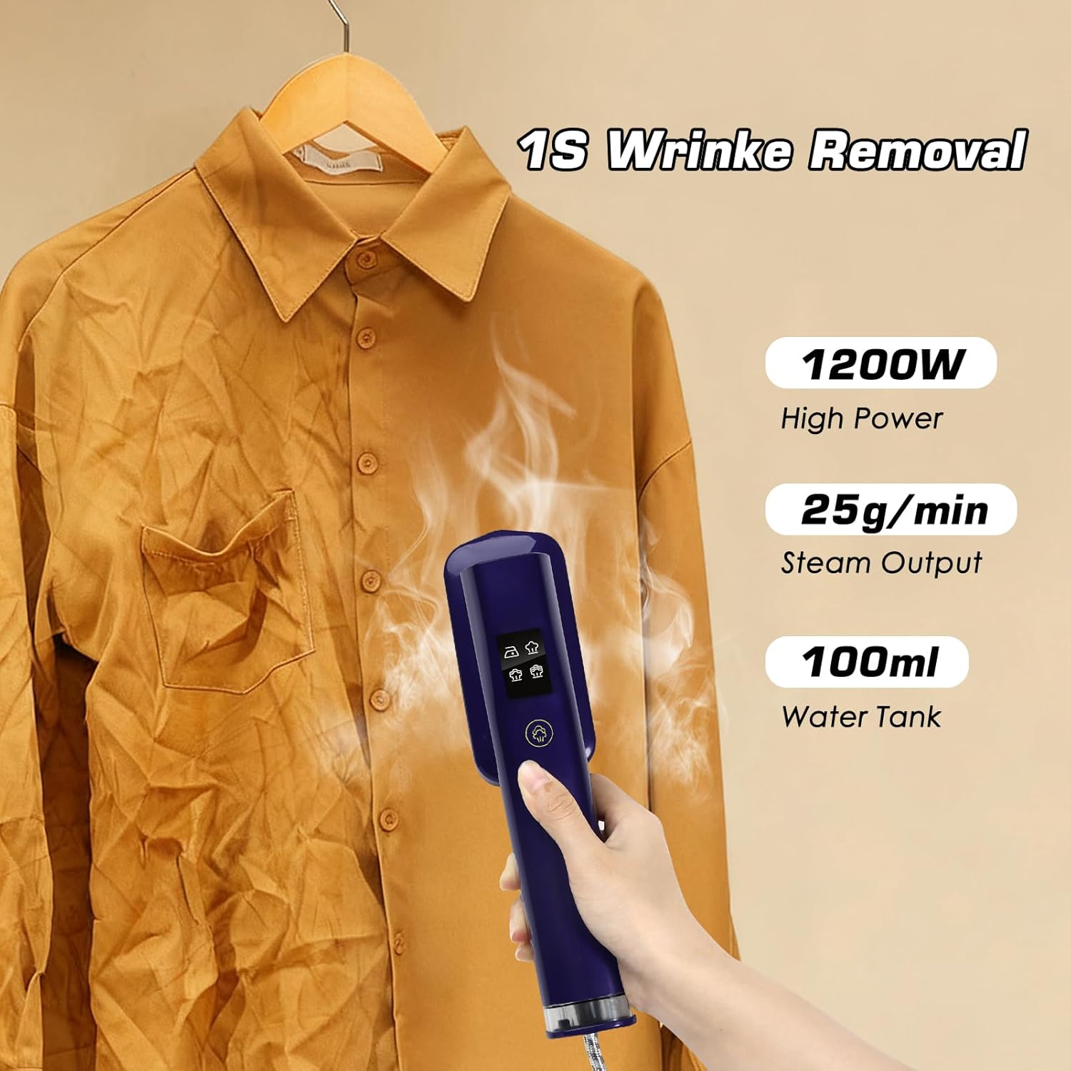 Travel Steam Iron 2 In 1 Portable Garment Steamer Fast Heat 100ml