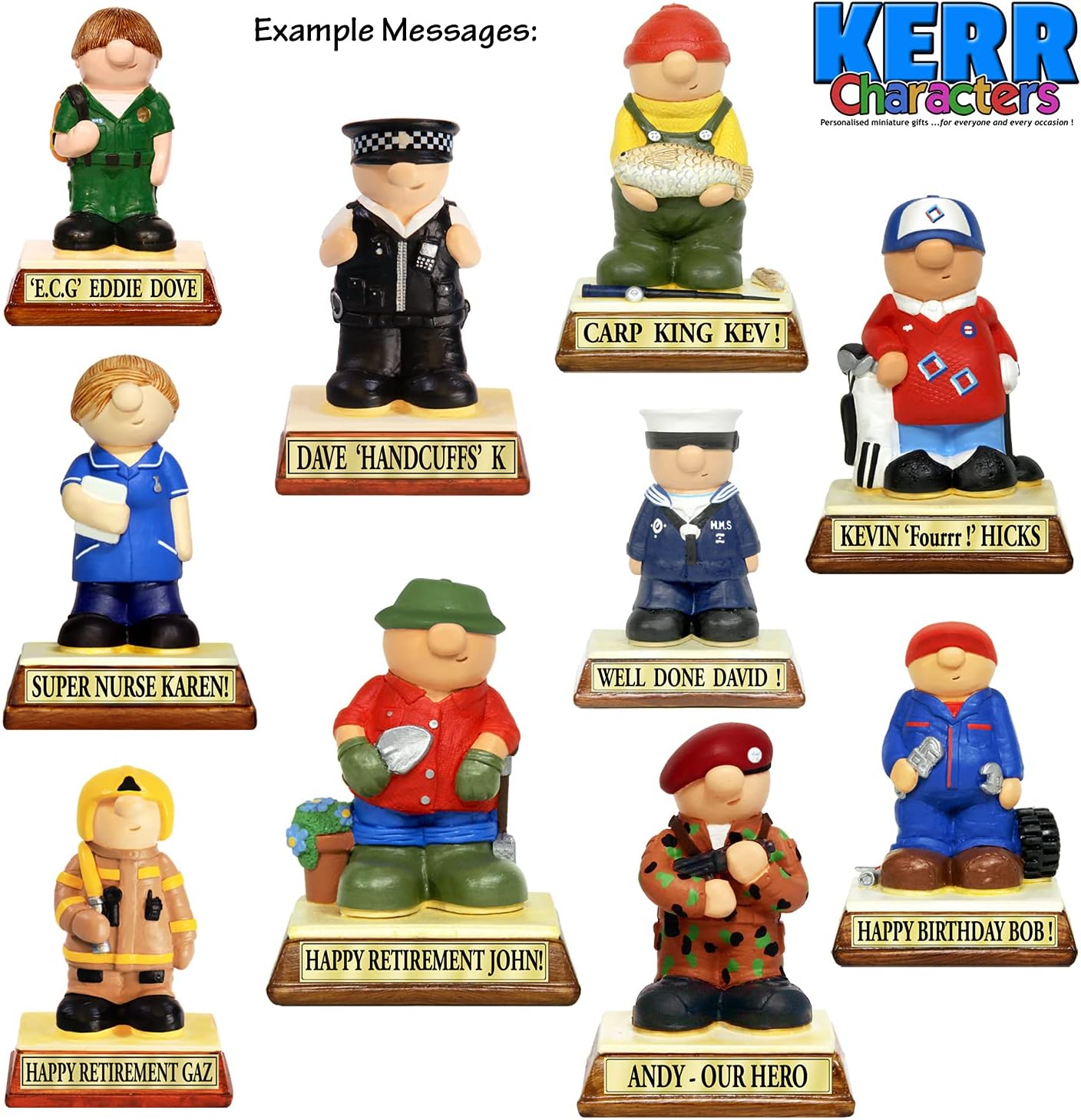 Personalised Garden Gnome Custom Name Gift Resin Ornament 15cm