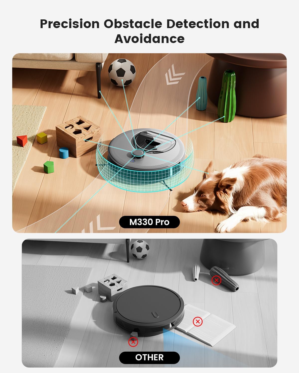 Robot Vacuum Mop 5000Pa LiDAR Mapping WiFi Alexa Pet Hair