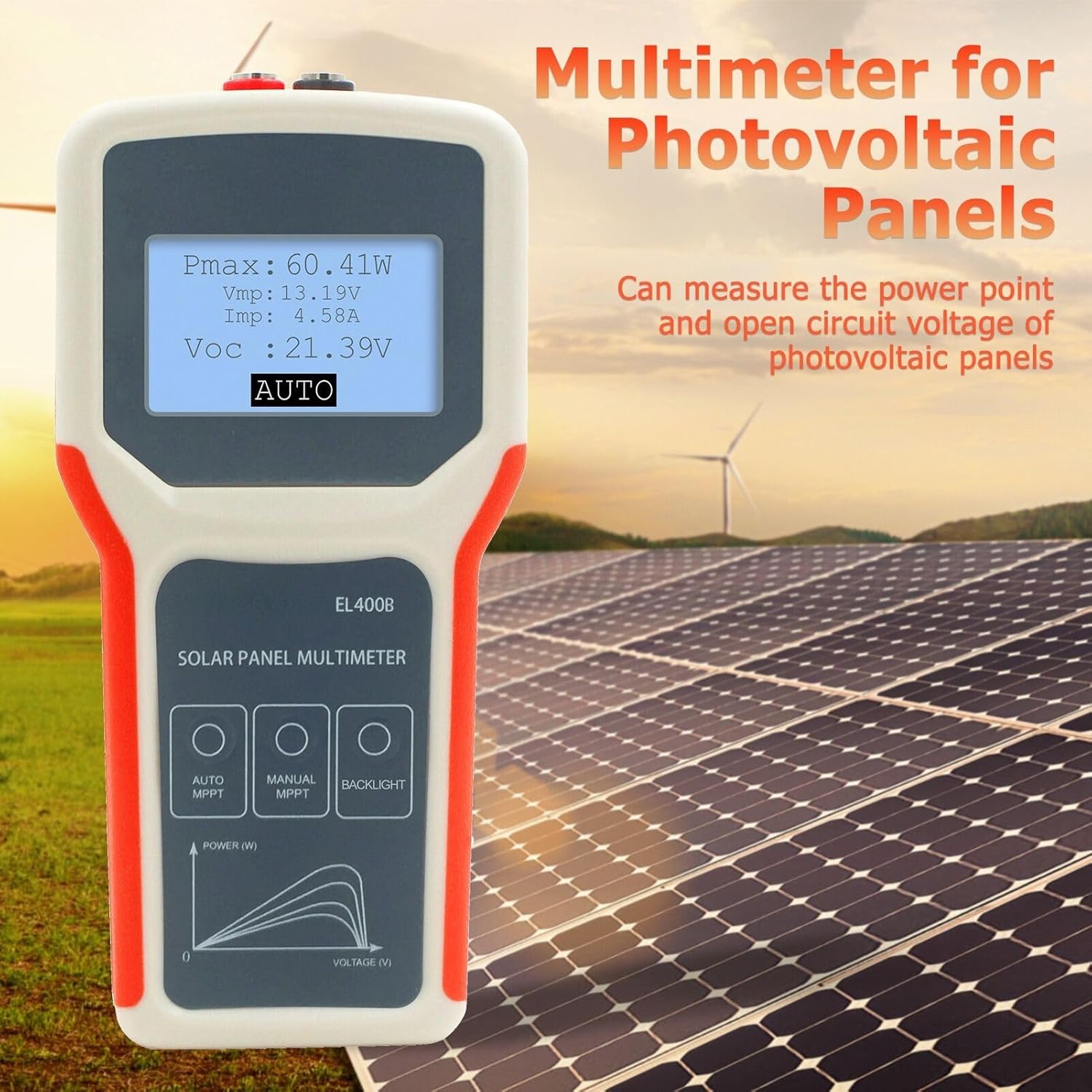 Solar Panel Tester LCD MPPT Multimeter VOC Voltage Meter