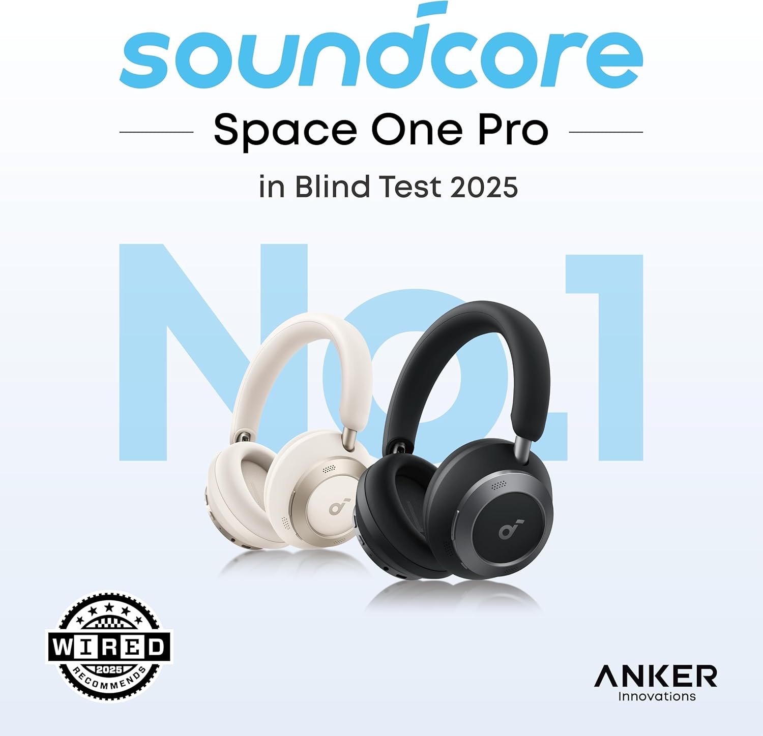 Wireless ANC Over Ear Headphones 60H Playtime Hi-Res LDAC Foldable