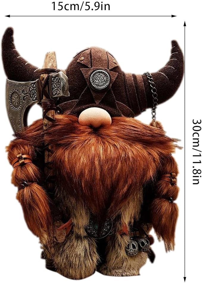 Viking Gnome Statue Resin Garden Decor Funny Lucky Ornament