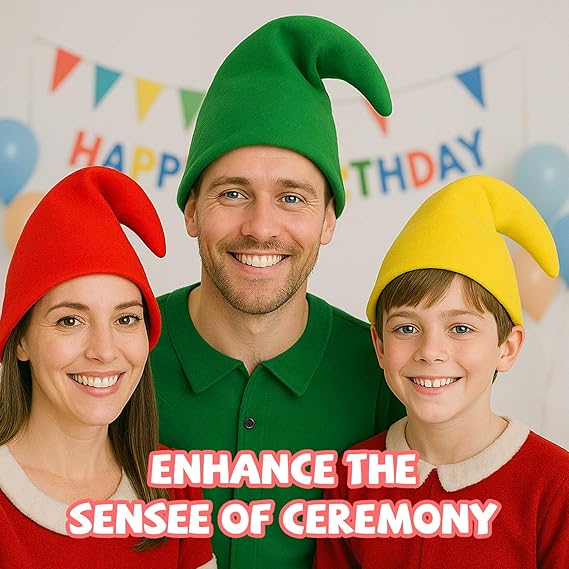 3PCS Gnome Hat Set Santa Costume Cosplay Party Christmas Hats