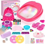 Kids Foot Spa Kit Girls Nail Set Bubble Spa 27pc Pedicure Toy