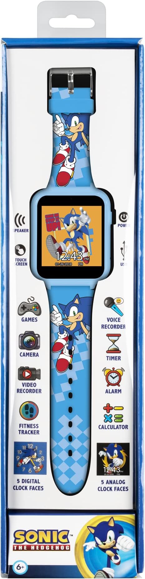 Kids Blue Smart Watch Touch Screen Camera Games