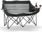 Double Camping Chair for 2 Adults Heavy Duty Folding Seat