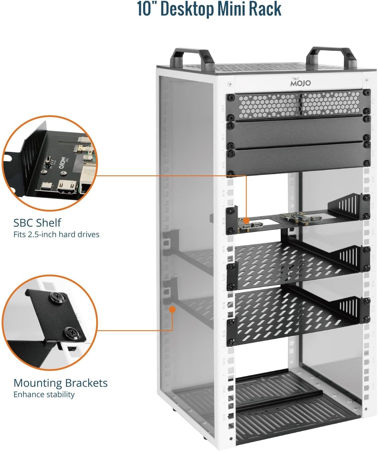 10 Inch 12U Desktop Mini Server Rack White