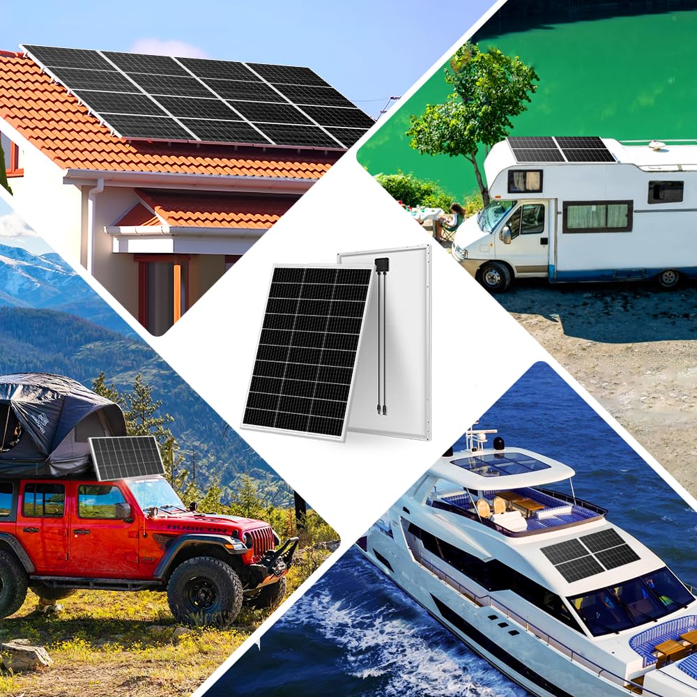 150W 18V Monocrystalline Solar Panel 12V Battery Charger