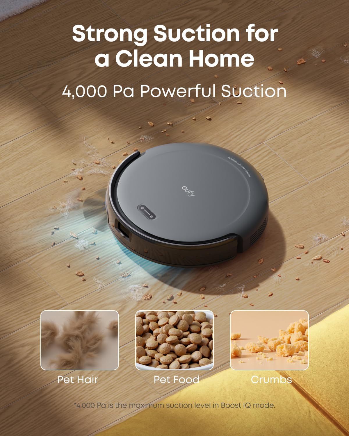 Robot Vacuum Self Empty 4000Pa LiDAR Mapping Ultra Slim Auto Clean