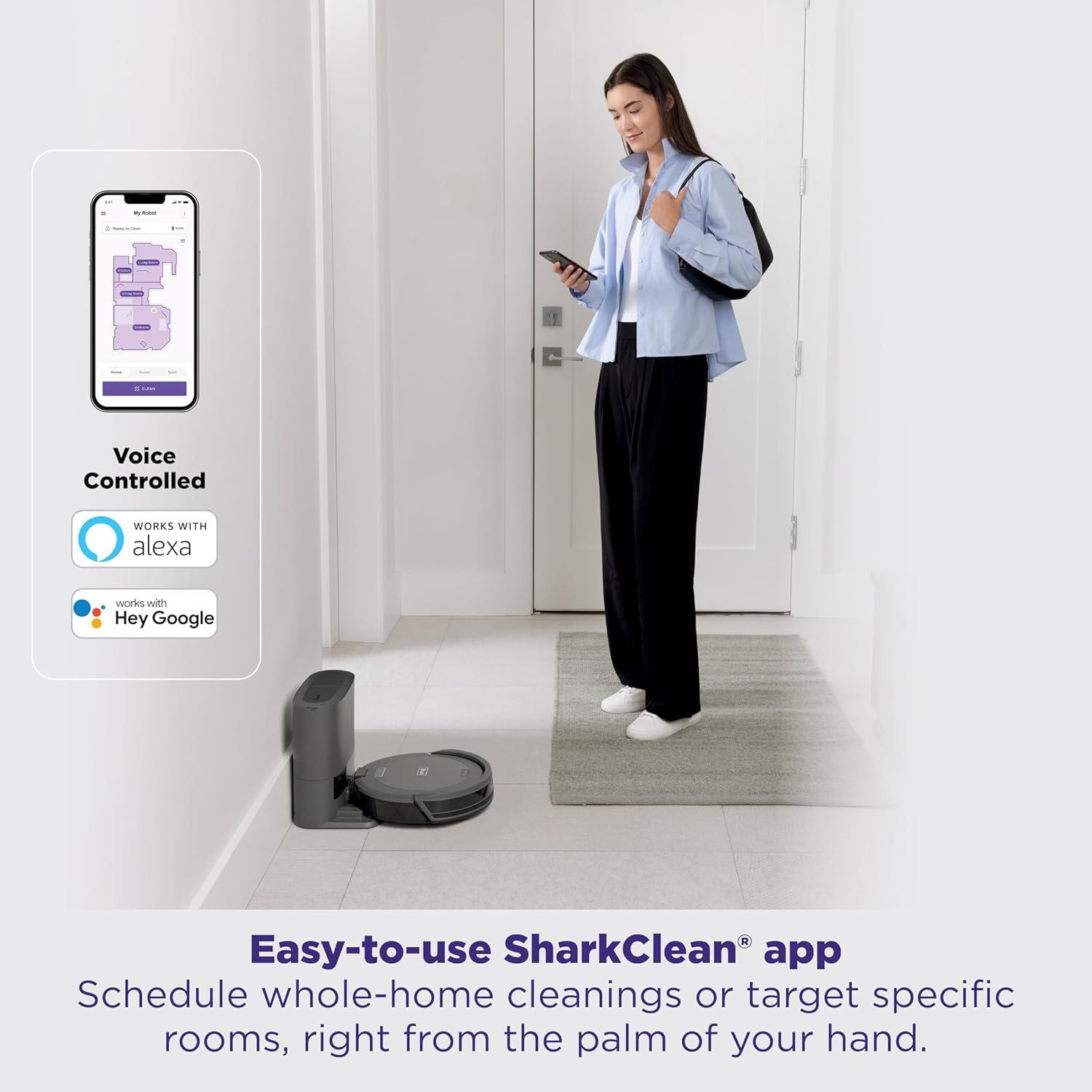 Robot Vacuum Self Empty 60 Day Base LiDAR Smart Mapping Pet Hair