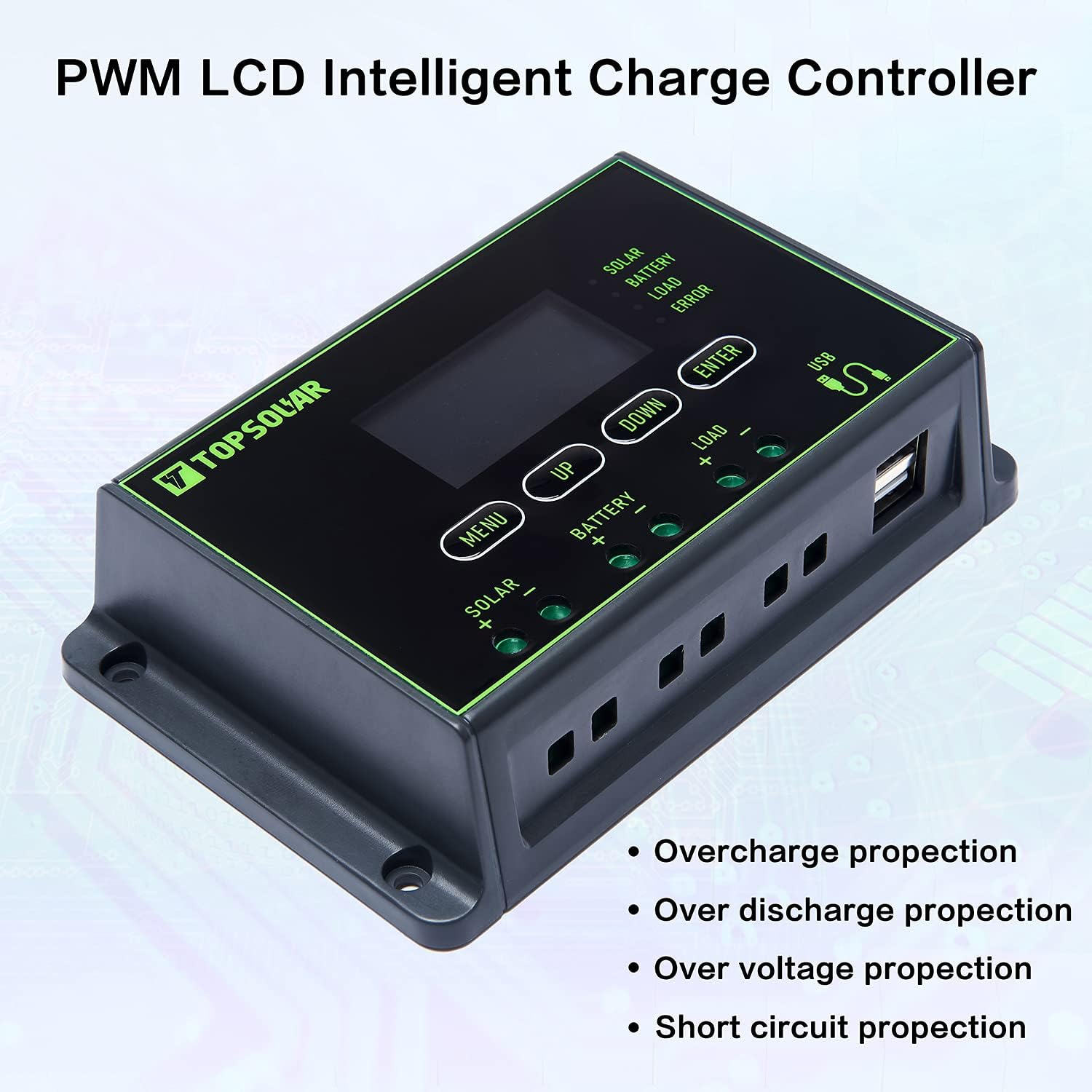 30W 12V Solar Panel Kit Battery Charger Controller RV Boat