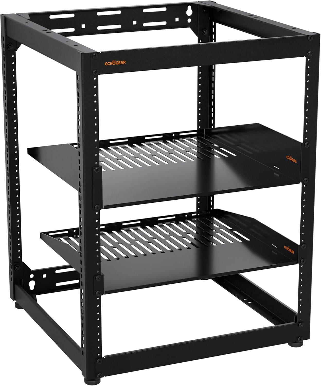 15U Open Frame AV Server Rack Wall Mount Black