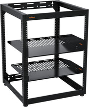 15U Open Frame AV Server Rack Wall Mount Black
