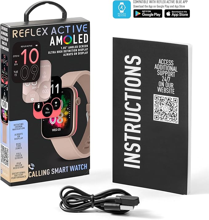 AMOLED Calling Smart Watch 1.85 Mink Strap