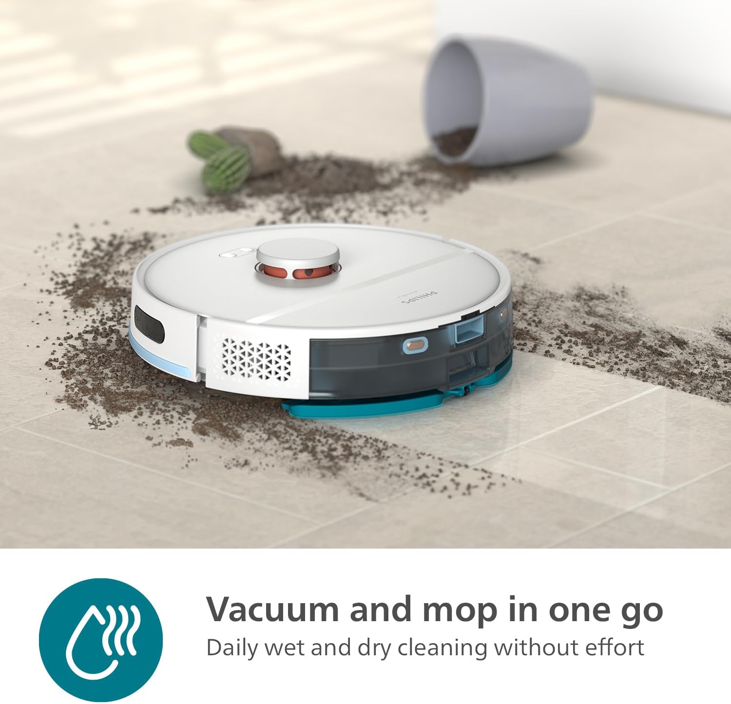 Robot Vacuum Mop 2700Pa Laser Mapping Auto Empty 70 Days App