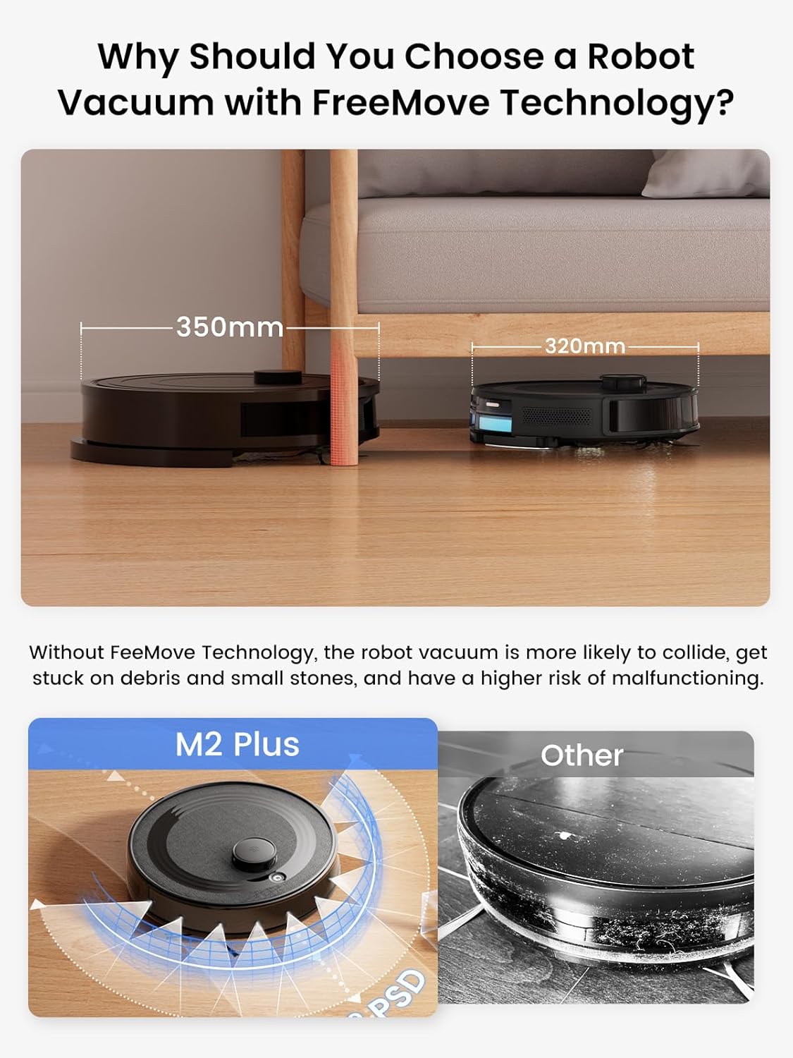 Robot Vacuum Mop Self Empty 6000Pa LiDAR Mapping WiFi Smart Clean