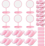 Kids Spa Party Supplies Set 24PCS Slippers Towels Headbands