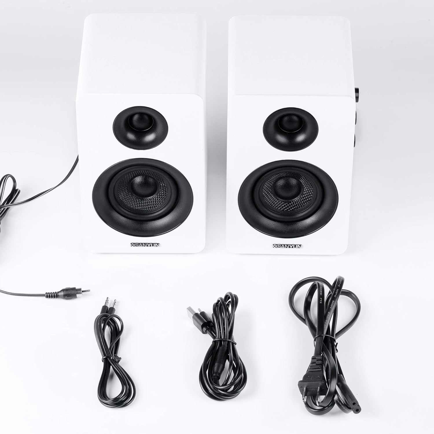 60W Active Bookshelf Speakers Bluetooth 5.0 USB DAC PC Monitor Audio