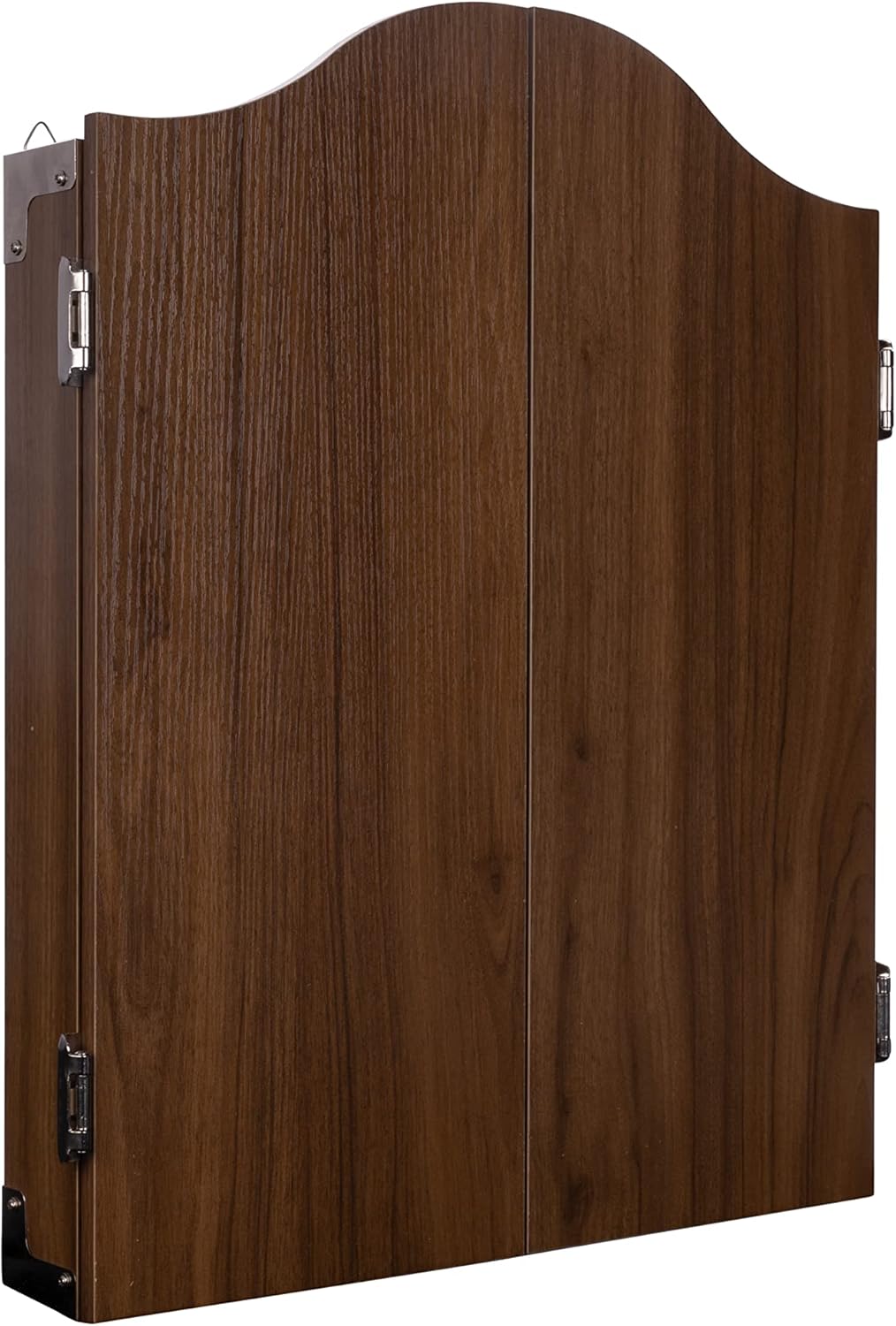 Dartboard Cabinet Set Sisal Board Wooden Case 6 Steel Tip Darts