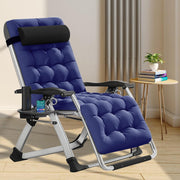 Zero Gravity Recliner Chair Folding Sun Lounger Blue