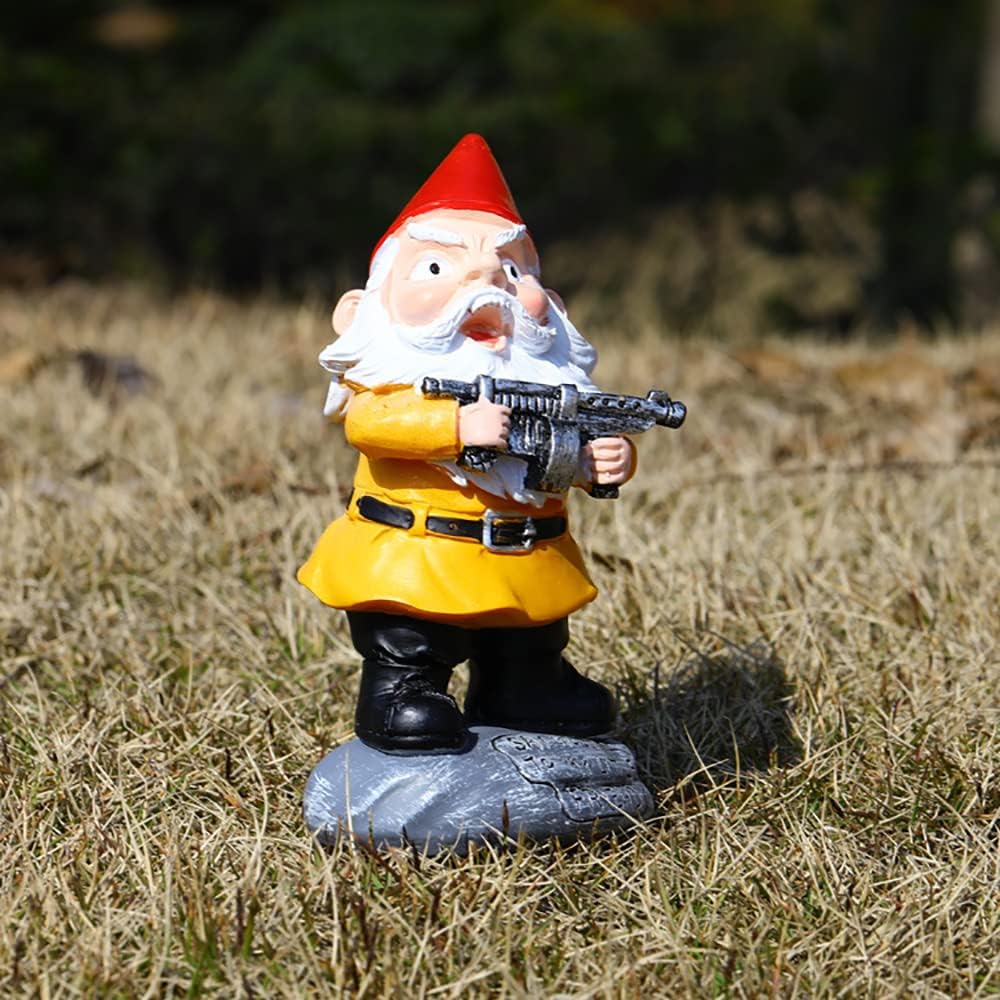 Funny Garden Gnome Statue Outdoor Lawn Decor Resin Patio Yard Dwarf