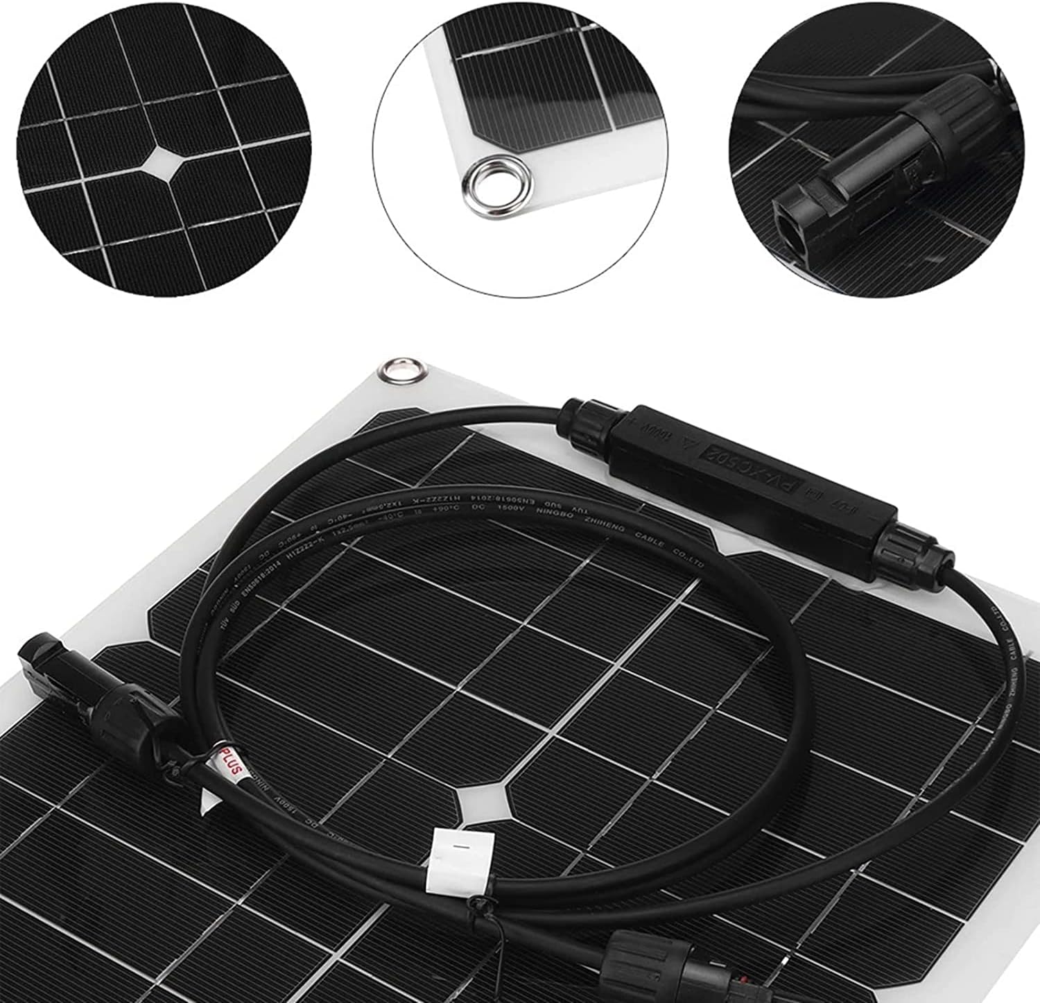 25W Flexible Solar Panel 12V Lightweight Waterproof RV Boat