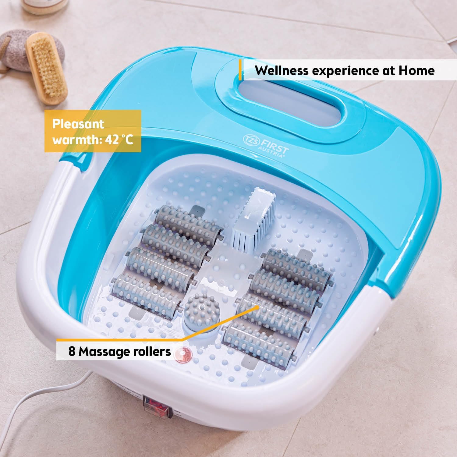 Foldable Foot Spa Massager Heat Bubble Vibration Infrared Pedicure