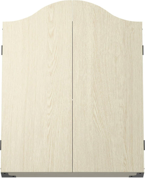 Wood Dartboard Cabinet Light Oak Wall Mount Scoreboard Storage