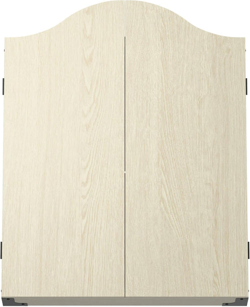 Wood Dartboard Cabinet Light Oak Wall Mount Scoreboard Storage