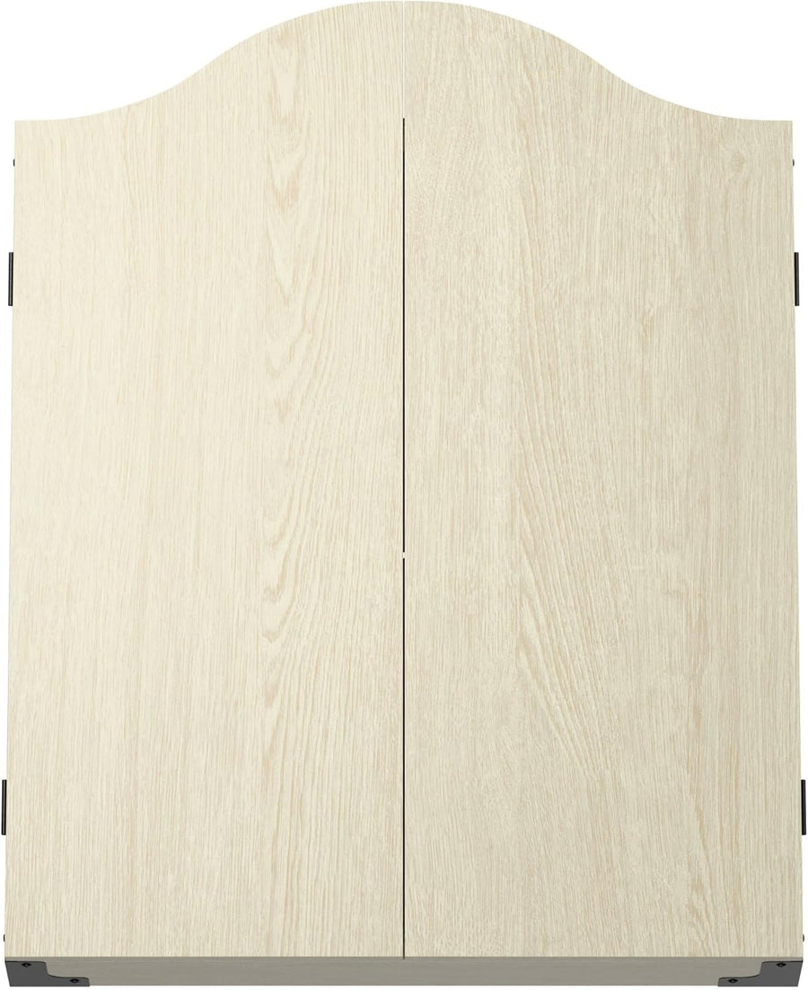 Wood Dartboard Cabinet Light Oak Wall Mount Scoreboard Storage