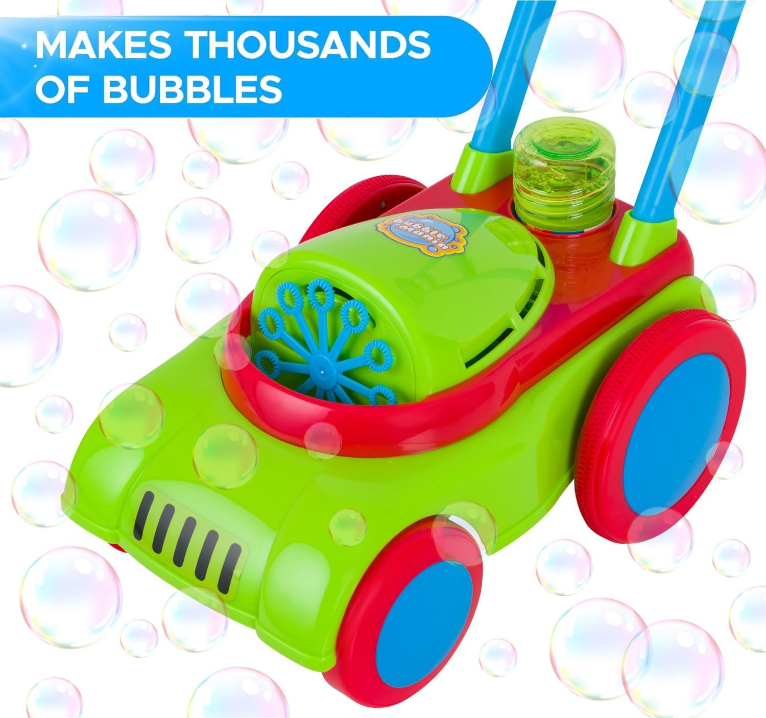 Bubble Lawn Mower Friction Powered Kids Garden Push Toy