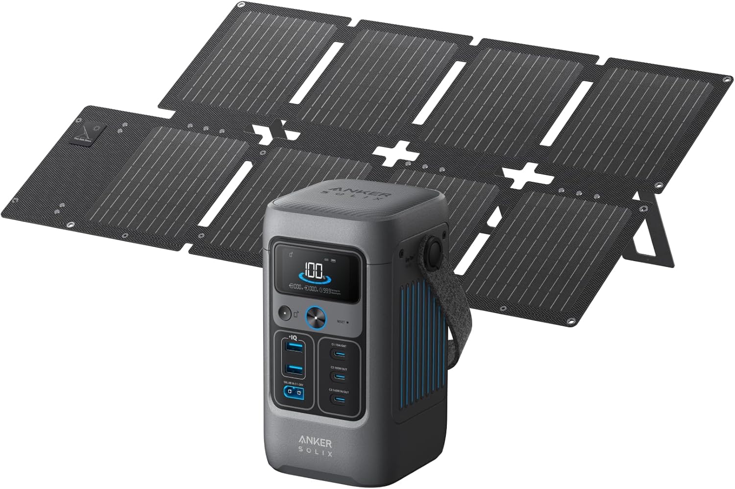200W Portable Power Station with 60W Solar Panel 192Wh Fast Charge