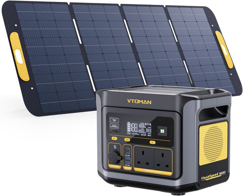 600W Portable Power Station With 400W Solar Panel 499Wh