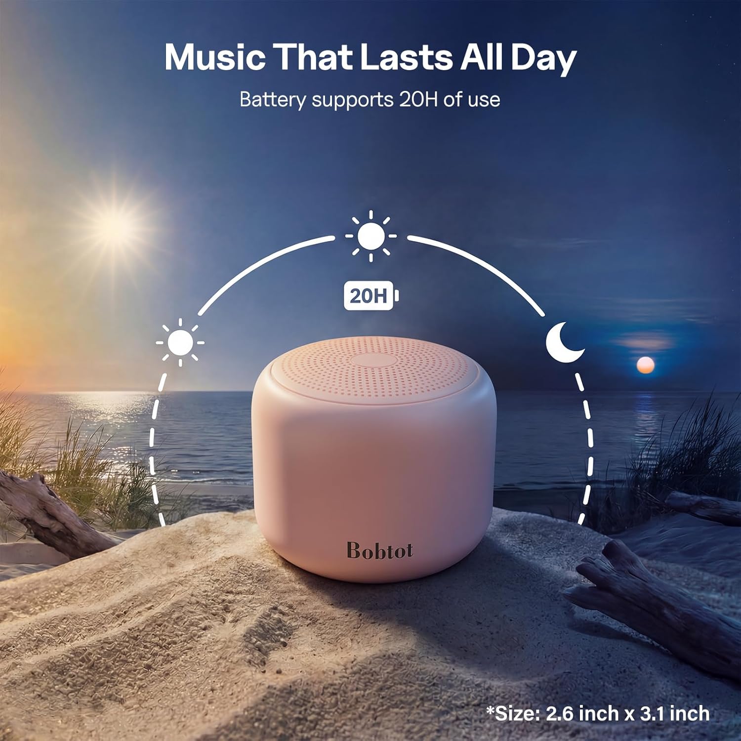 Mini Bluetooth Speaker Waterproof Portable 20H Playtime Strap