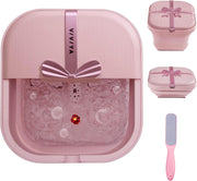 Foldable Foot Spa Bath Heat Bubble Jets Rollers Pedicure Tub