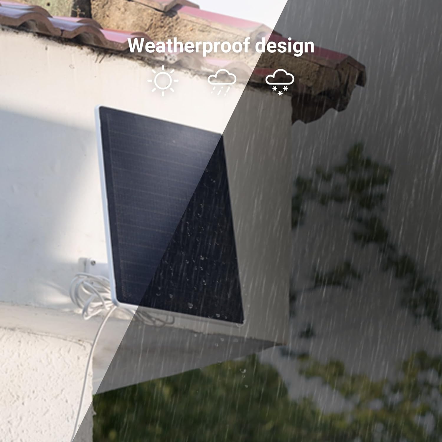 8W Solar Panel Security Camera Type C IP65 Outdoor